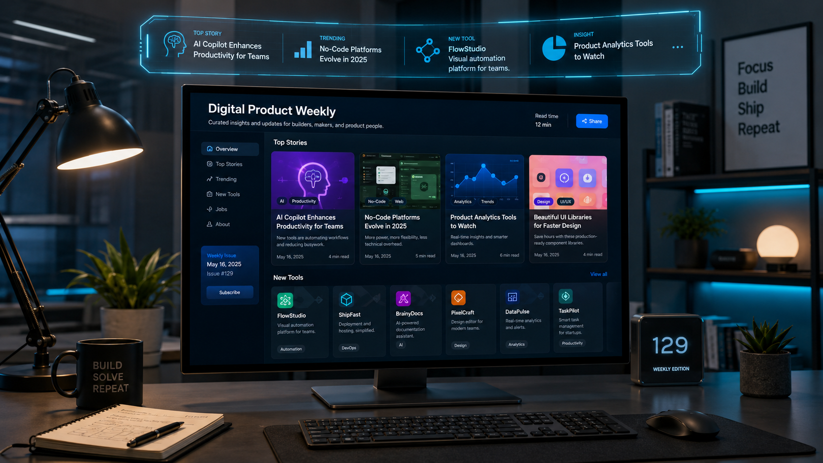 Bản tin sản phẩm số tuần Q1 2026 cho tech enthusiast Việt Nam: tổng hợp launch tool AI mới, productivity app cập nhật major, dev utility ra version mới, browser extension đáng chú ý — giúp dev và knowledge worker theo kịp ngành công nghệ thay đổi nhanh.