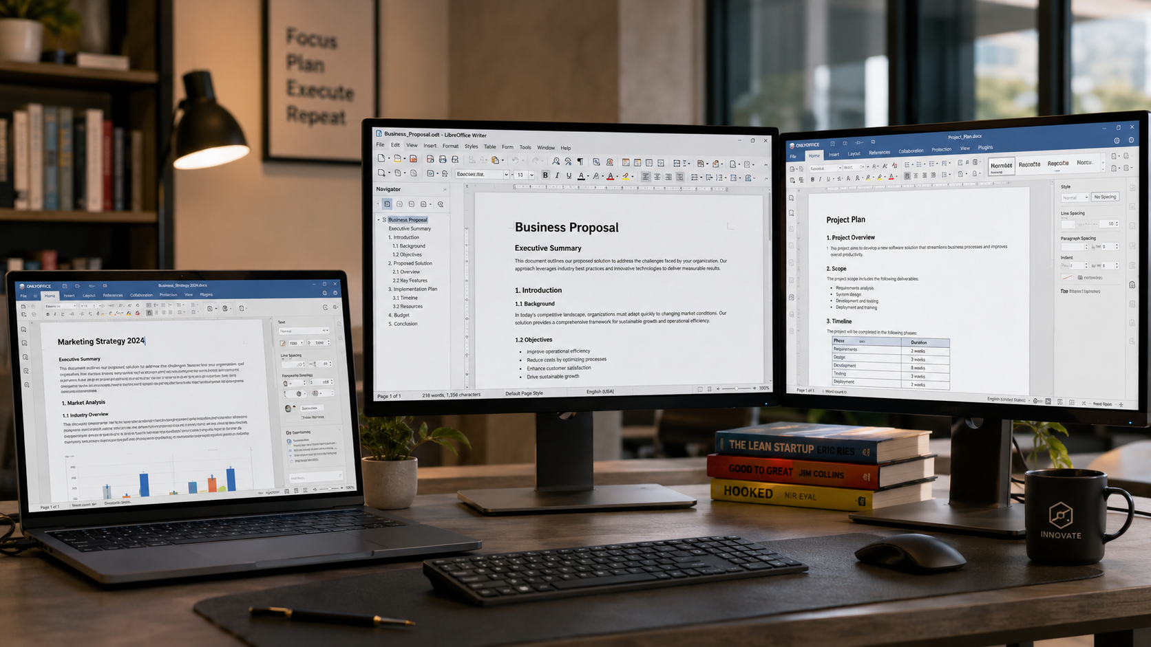 Thay thế Microsoft Office 365 miễn phí 2026 — so sánh 3 bộ office free: LibreOffice mạnh nhất tính năng cho desktop, OnlyOffice giao diện gần Microsoft nhất, Google Docs cho team collab cloud-first — tiết kiệm 70-150 USD mỗi user mỗi năm cho SME Việt Nam.