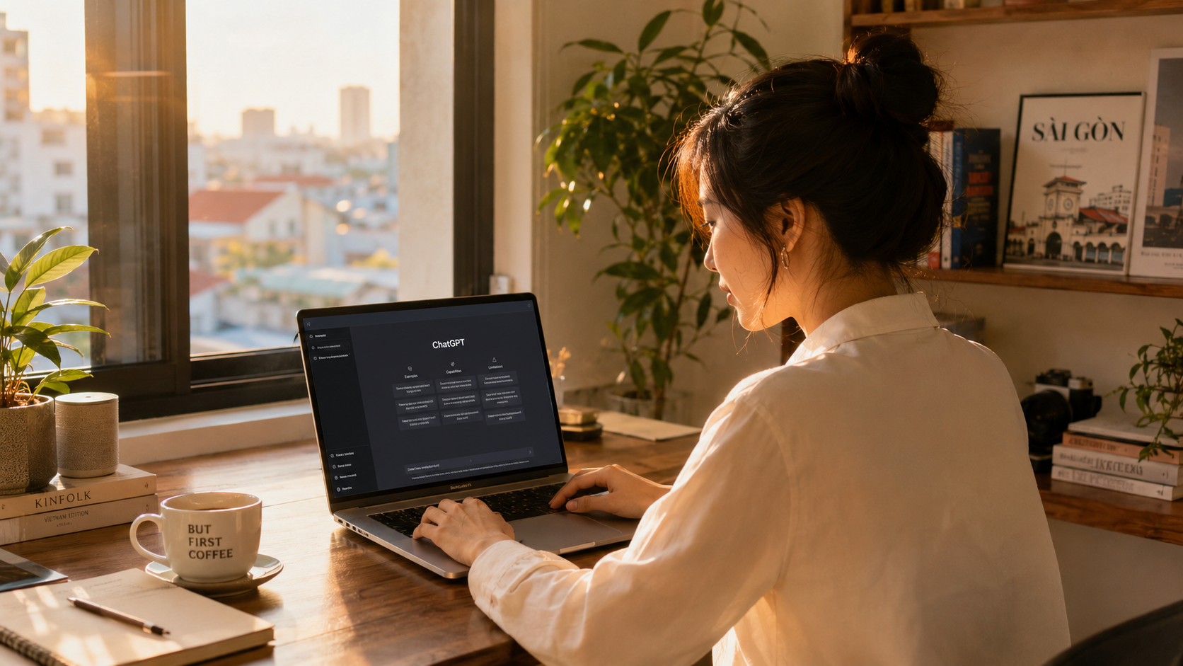 Ứng dụng AI trong công việc văn phòng Việt Nam 2026 không cần quá phức tạp: nhân viên dùng ChatGPT Claude cho task hàng ngày như viết email, tóm tắt báo cáo, tạo bảng so sánh, gen ý tưởng — tiết kiệm 5-10 giờ mỗi tuần mà không cần kỹ năng AI cao siêu.