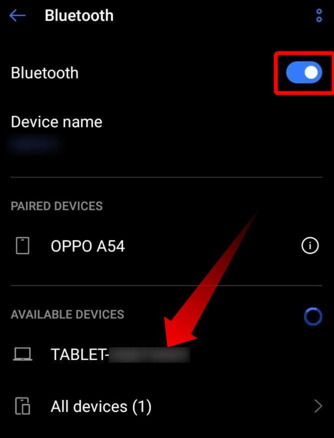 Selecting a device to pair via Bluetooth in Android settings.